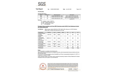 环保测试报告 TSCA CANEC25009106003