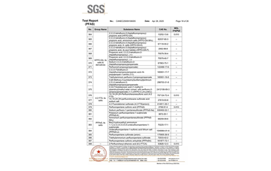 环保测试报告 PFAS CANEC25009106005