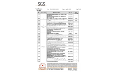 环保测试报告 PFAS CANEC25009106005